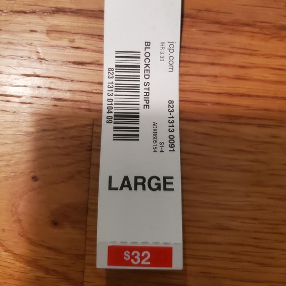 I Love Ronson Block Stripe Chiffon Dress - Large - Picture 7 of 7